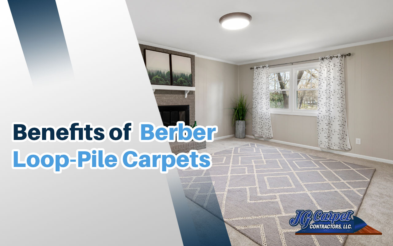 Berber Loop-Pile Carpet in an office setting