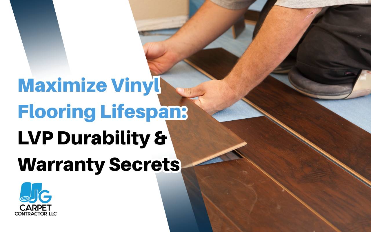 Professional preparing subfloor for luxury vinyl plank installation in a modern home