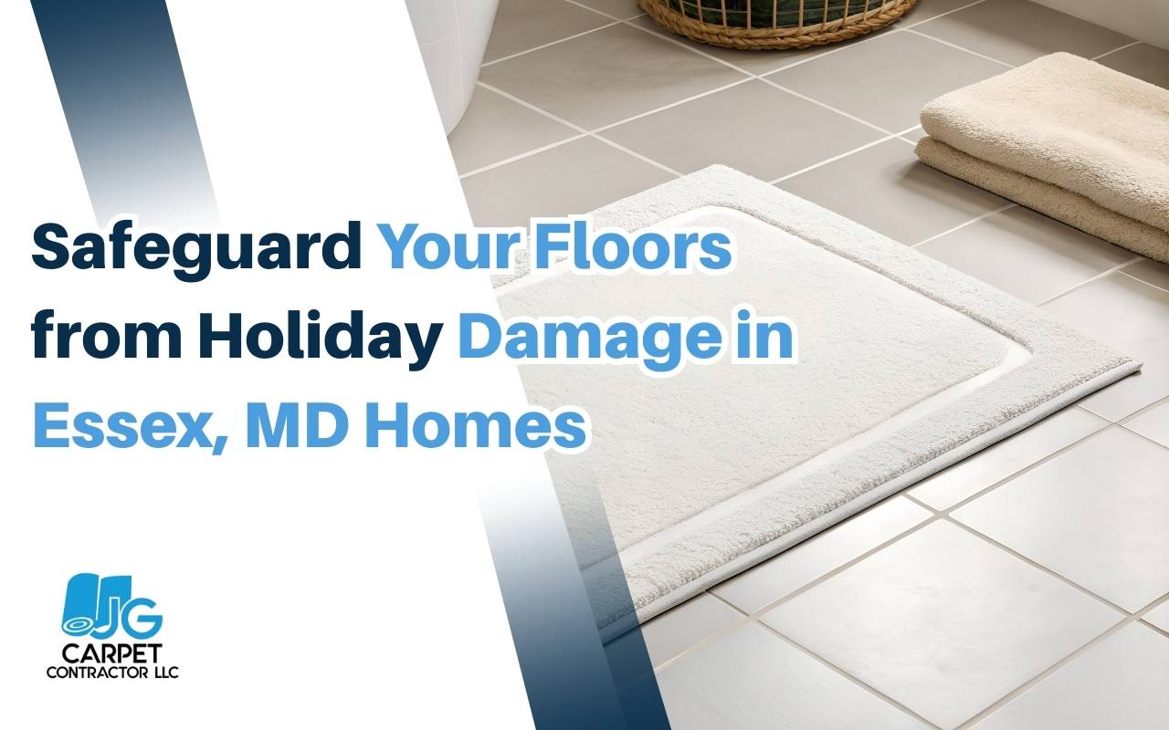 Area rugs in a busy living room that Protect Floors During Holidays from scratches during family gatherings