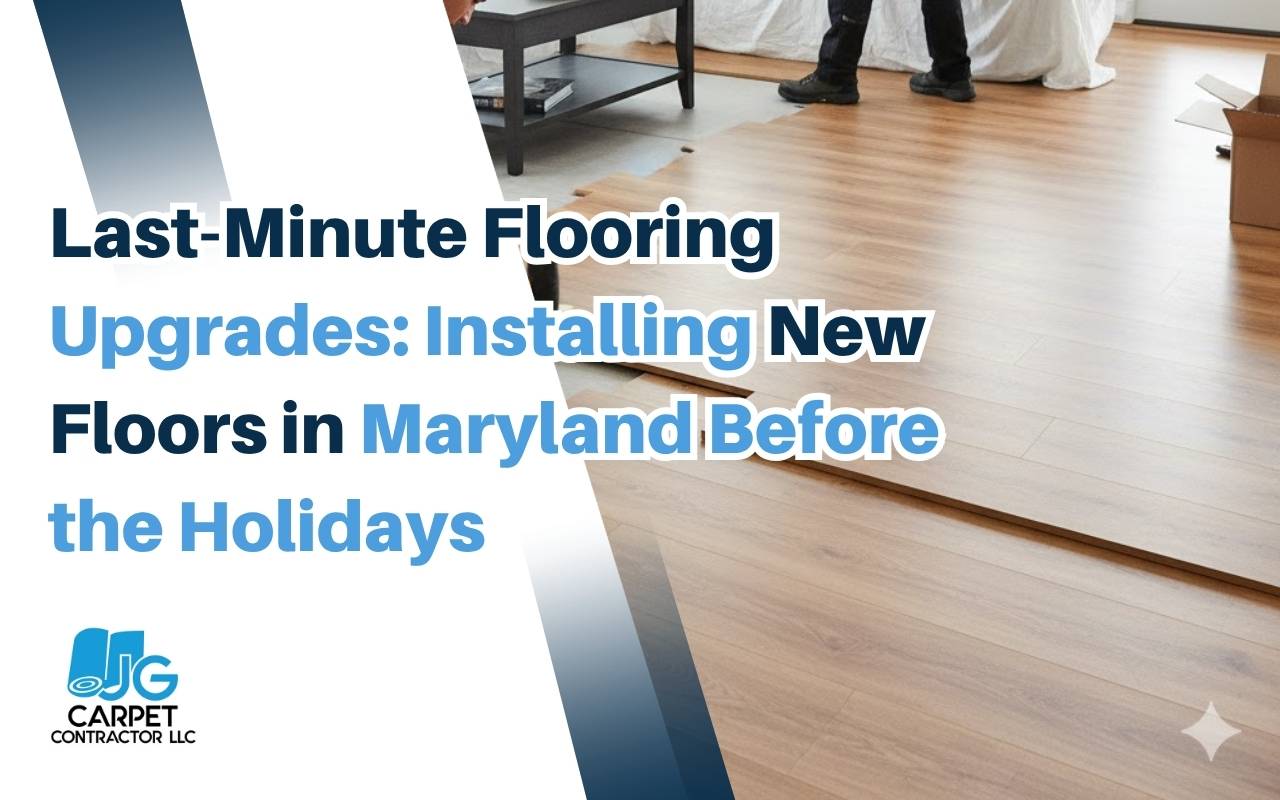 Cozy living room after quick flooring installation ready for holiday guests.