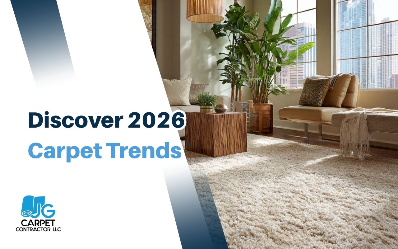 026 Carpet Trends showing layered texture and comfort in a modern living room