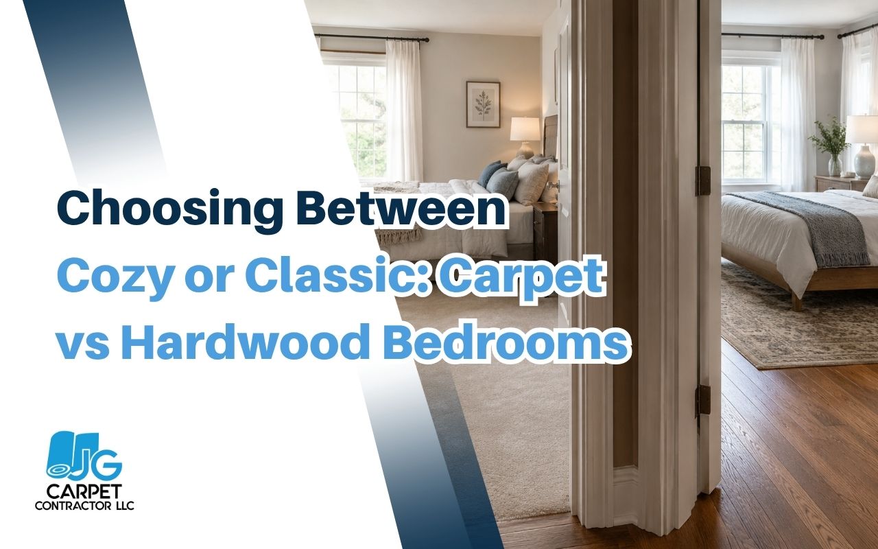 Soft bedroom carpet showing comfort underfoot