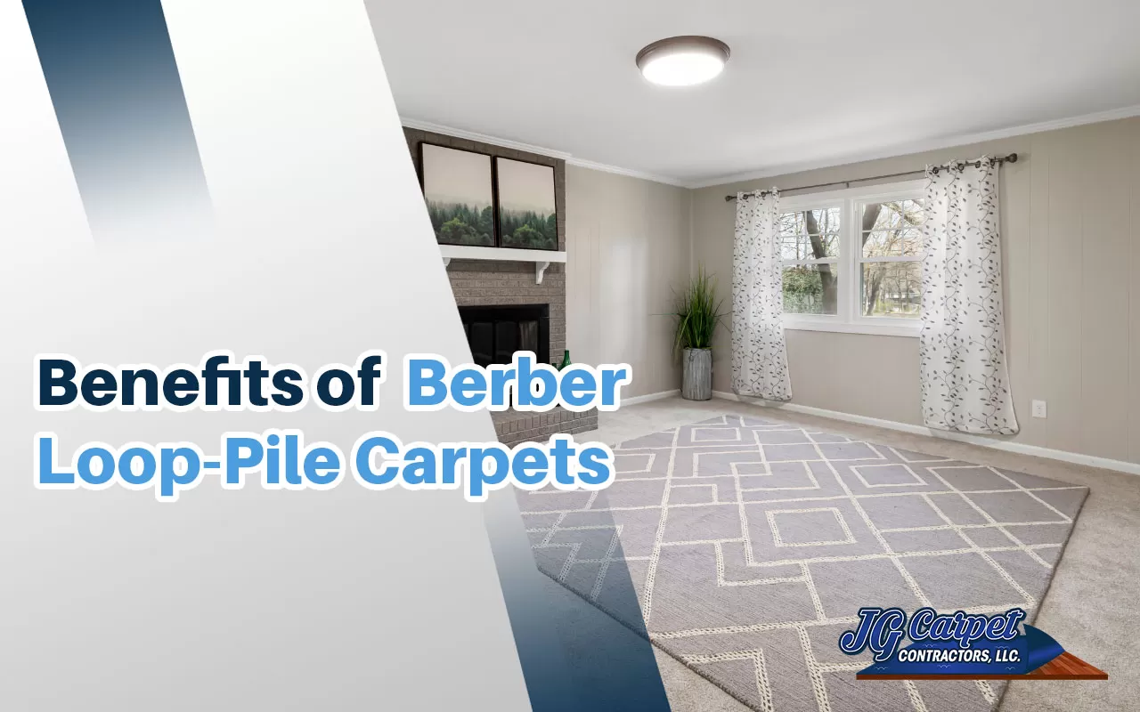 Berber Loop-Pile Carpet in an office setting